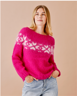 Bella by Permin - sweater med isblomster